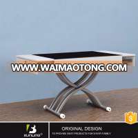 Gloss Tempered Glass Extendable Coffee Table To Dining Table