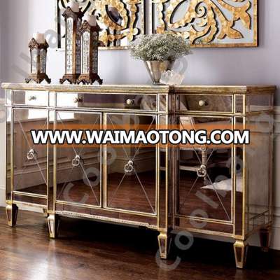 Coolbang white small antique mirrored chest furniture wholesale