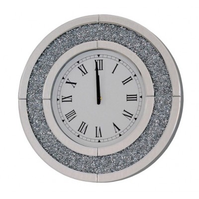 Home decor crushed diamond mirrored wall clock