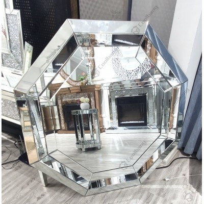 Home Decorative Mirrored Furniture Large Silver Glass Wall Mirror