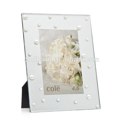 Online custom size Pearl Mirror Picture Frame for wedding photo frame