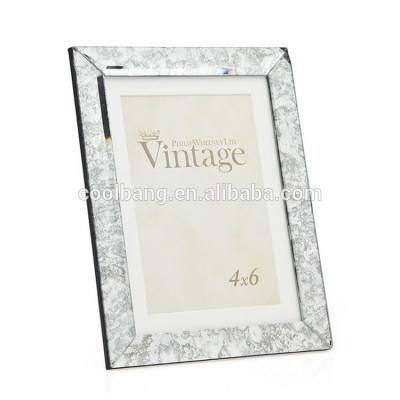 Beauty white foto frame / wood photo frames / glass mirror frame