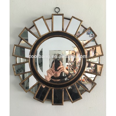 Coolbang CBM110 round hanging MDF framed sunburst wall mirror