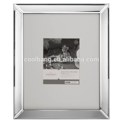 Wholesale unique rectangle photo frames with mirrored frame