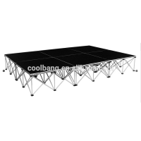 Portable folding stage platform for concert and wedding