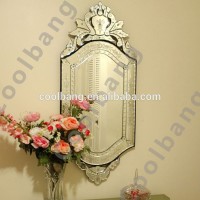 Coolbang CBM098 47" x 20" clear venetian art deco mirrors wall decor